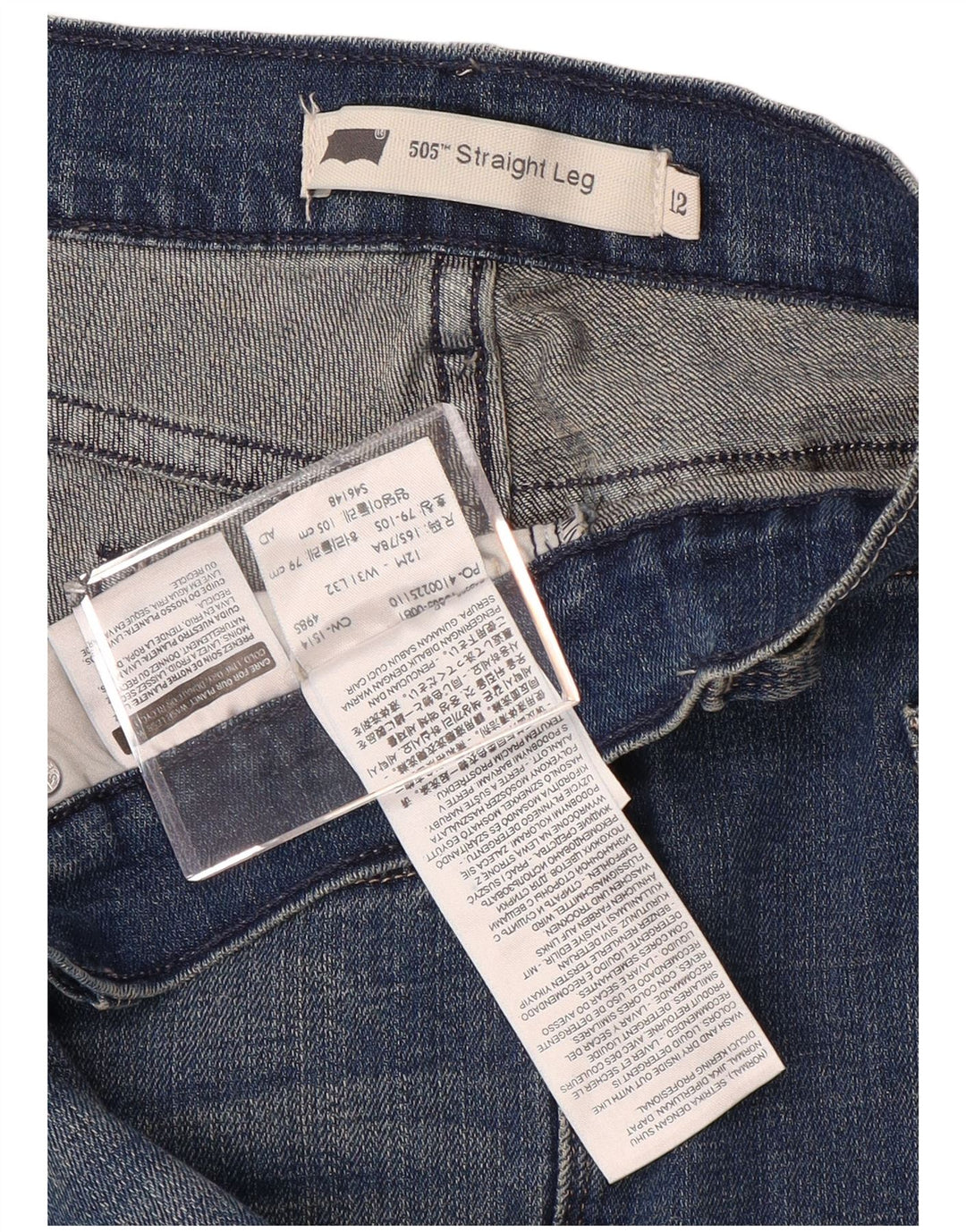 Damskie jeansy LEVI'S 505 Straight US 12 Large W31 L29 Niebieskie bawełniane