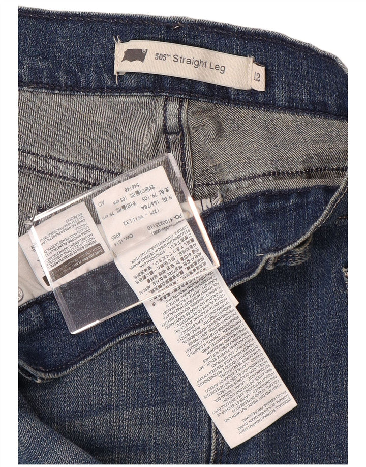 Damskie jeansy LEVI'S 505 Straight US 12 Large W31 L29 Niebieskie bawełniane