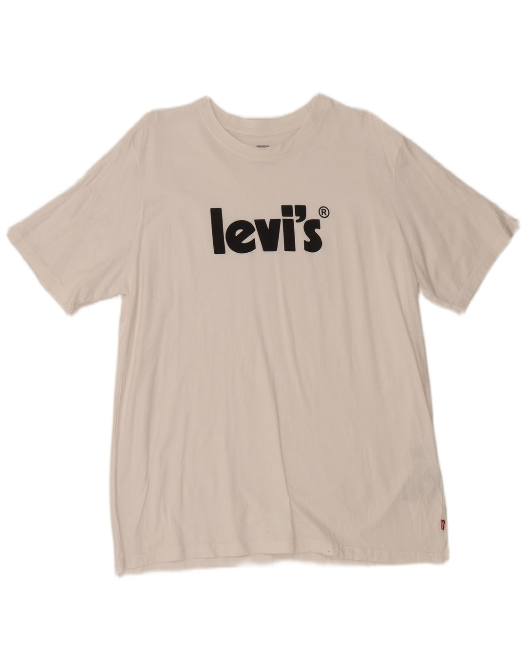 Męski T-shirt Levi's o swobodnym kroju z grafiką, duży, biały, bawełniany