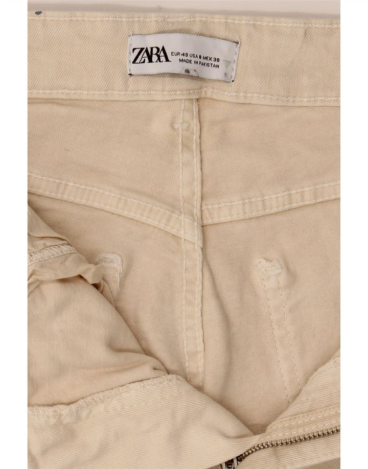 Damskie jeansy Zara Cropped EU 40 Medium W30 L25 Off White