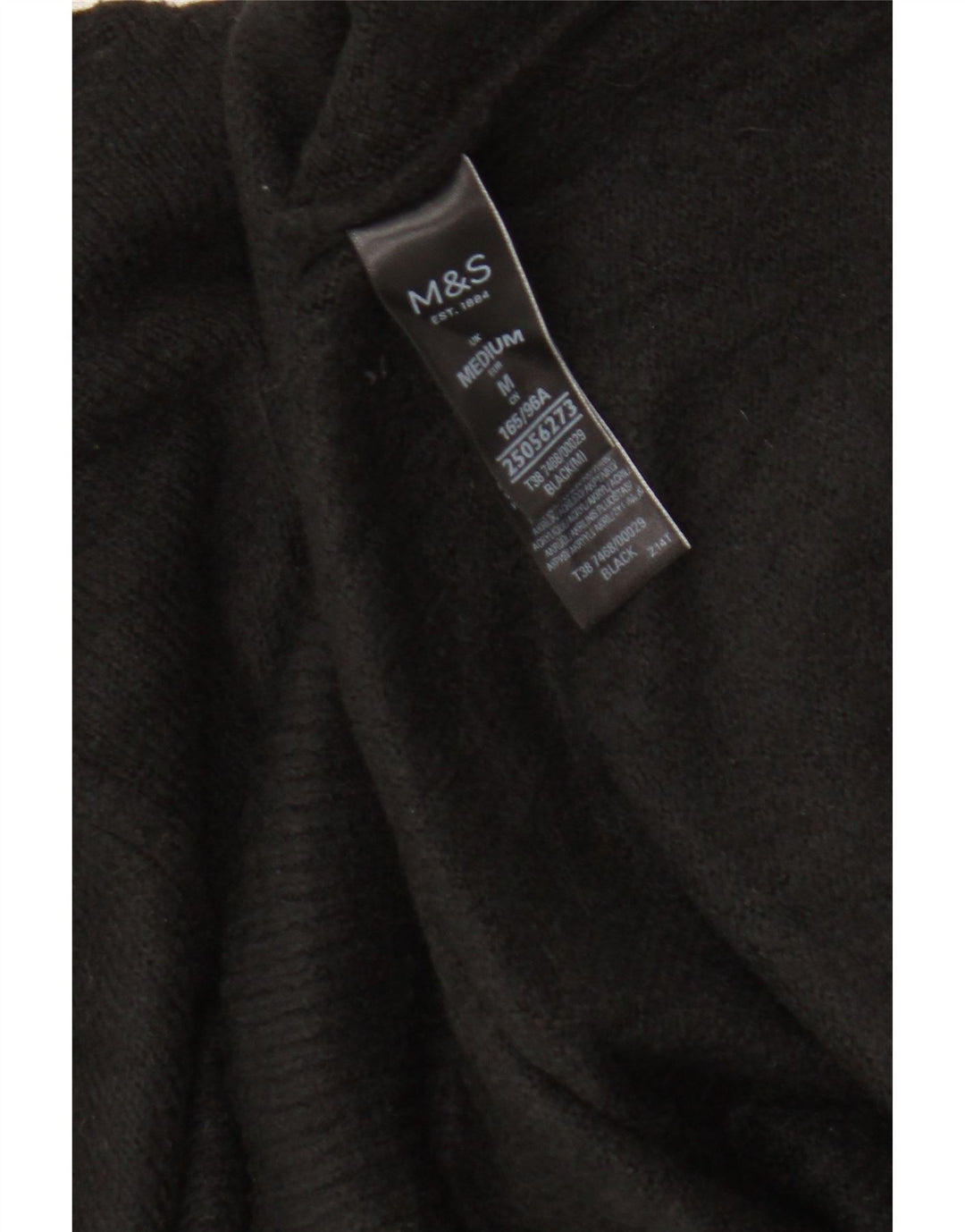 Marks & Spencer Damski sweter z golfem UK 14, średni czarny