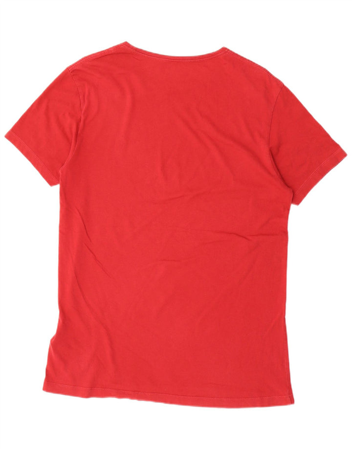 T-shirt męski slim fit Timberland, bawełniany, średni czerwony