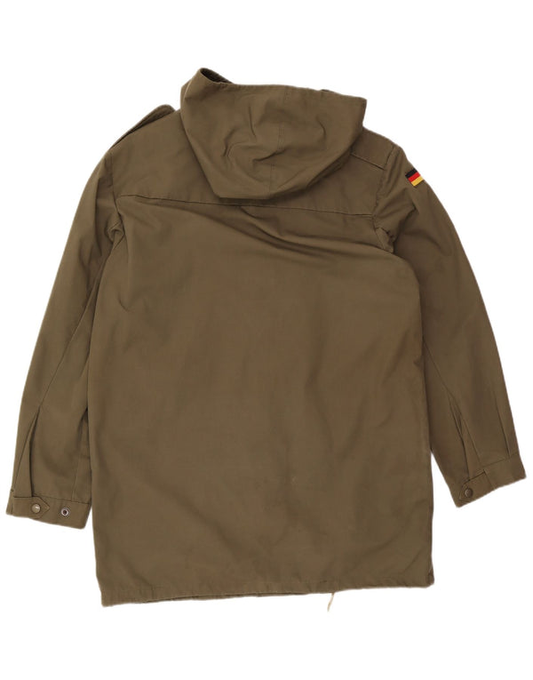 Vintage męska kurtka wojskowa z kapturem UK 38 Medium Khaki