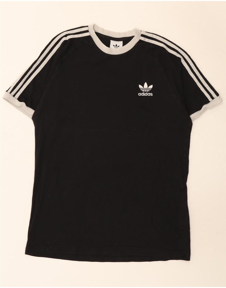 Adidas Męski T-shirt Top Średni Czarny Bawełniany