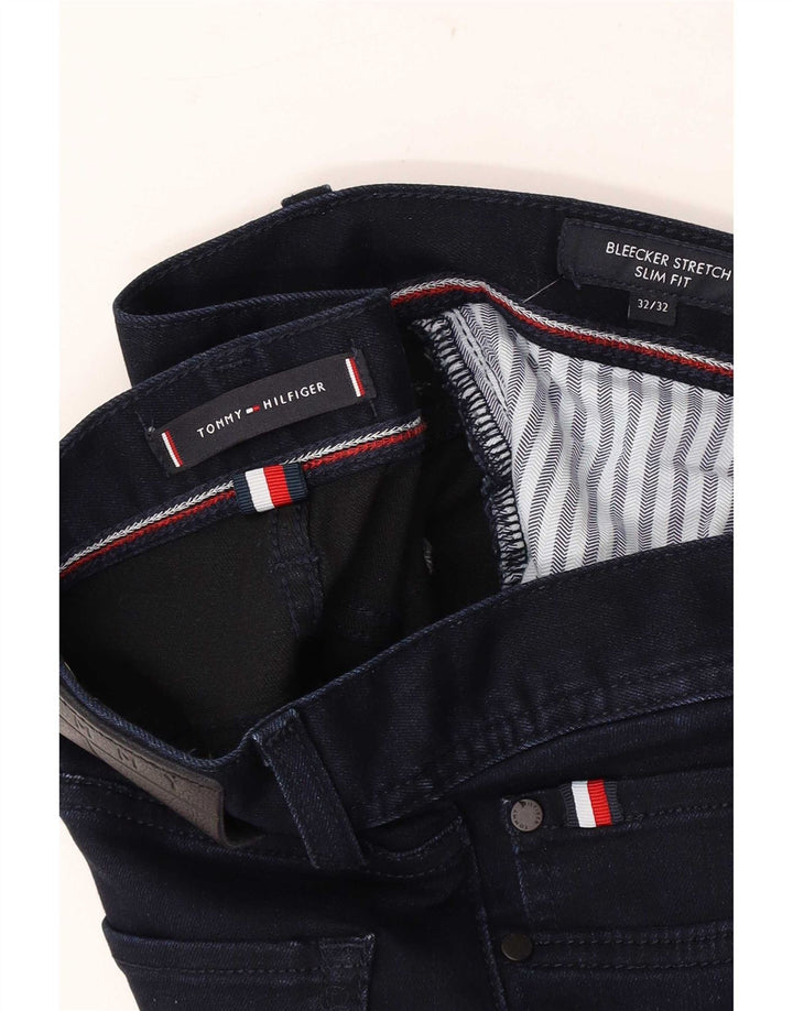 Męskie jeansy Tommy Hilfiger Bleecker Slim W32 L32 Granatowe