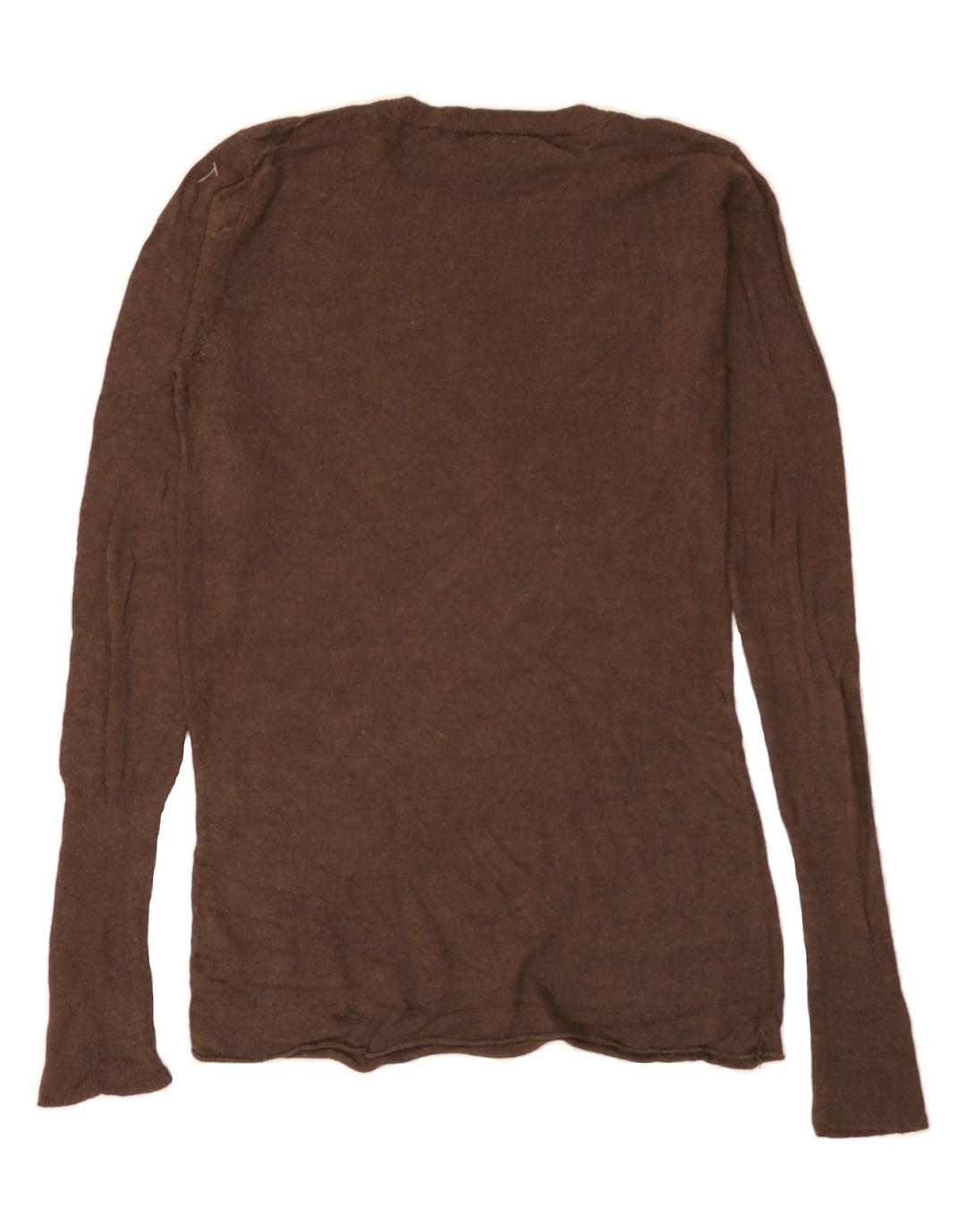 MOSSIMO Womens Crew Neck Jumper Sweater UK 6 XS Brown Nylon Vintage Mossimo and Second-Hand Mossimo from Messina Hembry 