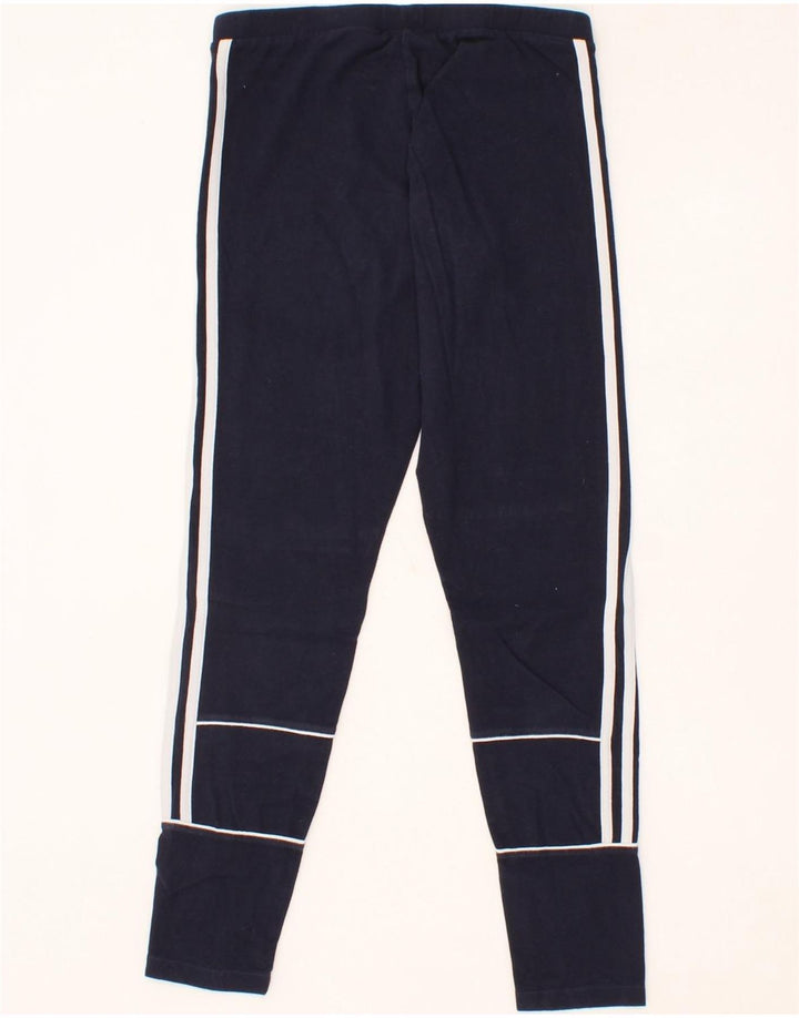 ADIDAS Womens Leggings UK 10 Small Navy Blue Vintage Adidas and Second-Hand Adidas from Messina Hembry 