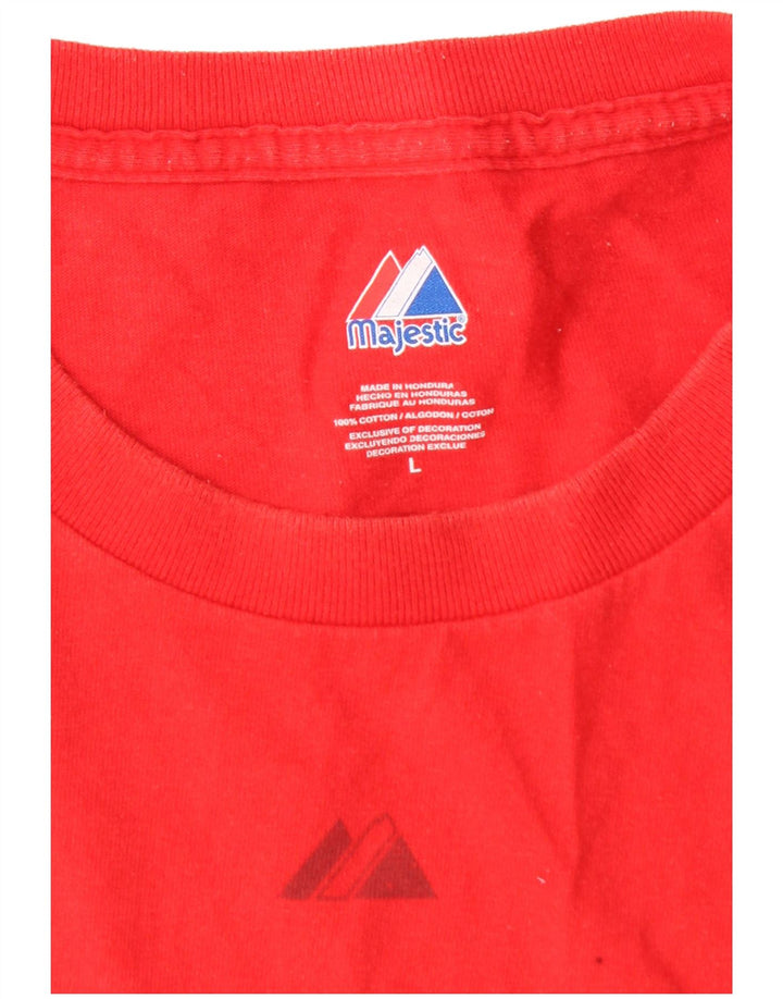 Męski T-shirt z grafiką MAJESTIC St. Louis Cardinals, duży, czerwony, bawełniany