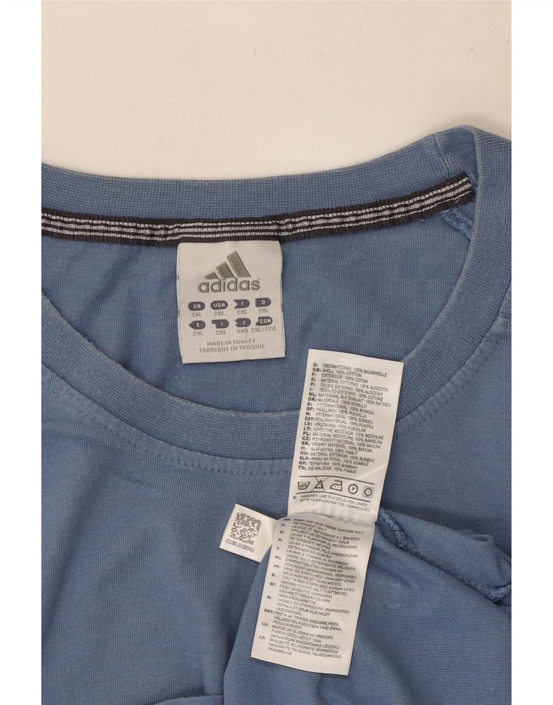 Adidas Męska koszulka Top 2XL Niebieska bawełna