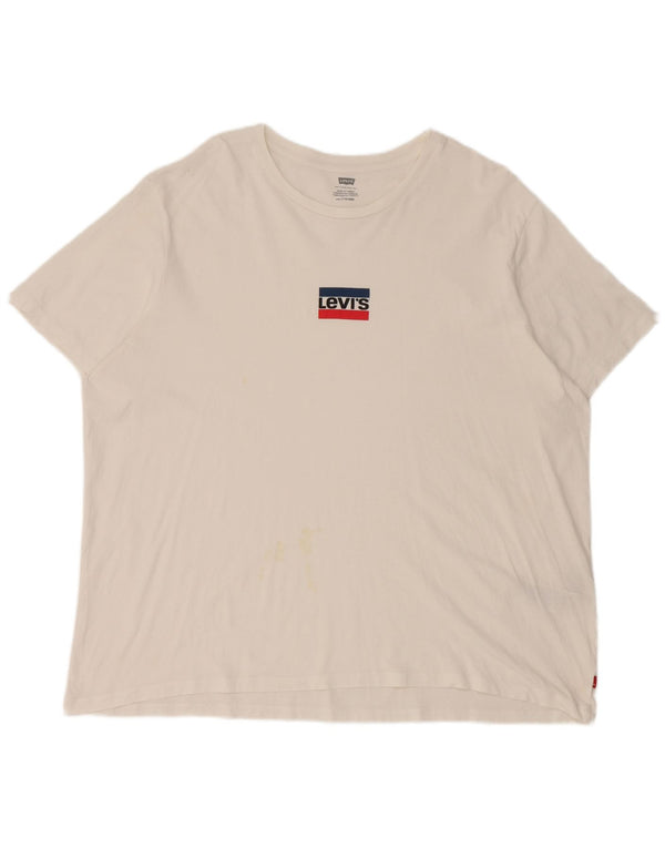 Koszulka damska Levi's Top UK 20 2XL Biała bawełna