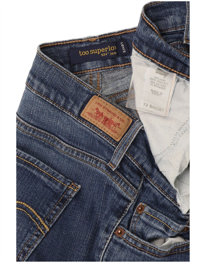 Dżinsy Levi's Damskie 524 Too Superlow Bootcut Rozmiar 13 Duże W34 L28 Niebieskie
