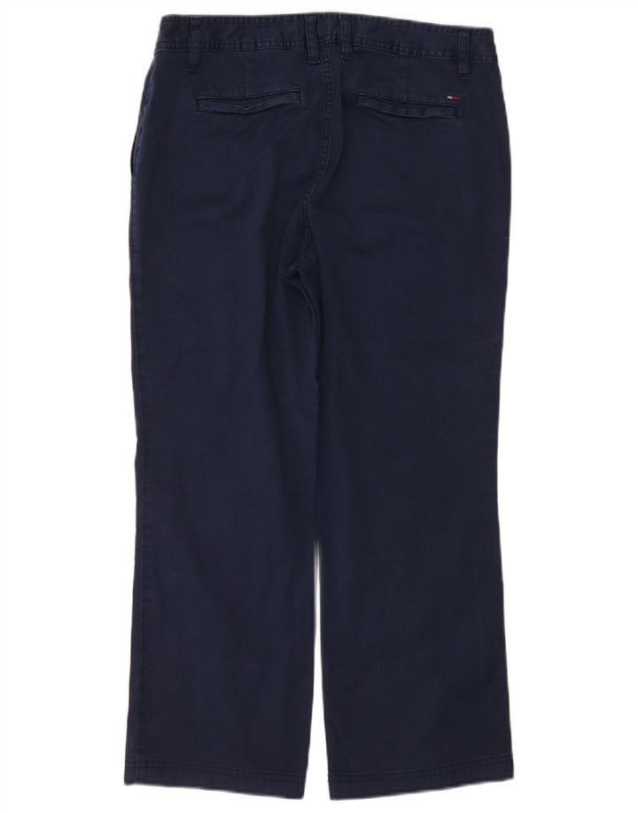 Damskie proste spodnie chino Tommy Hilfiger US 6 Medium W30 L25 granatowe