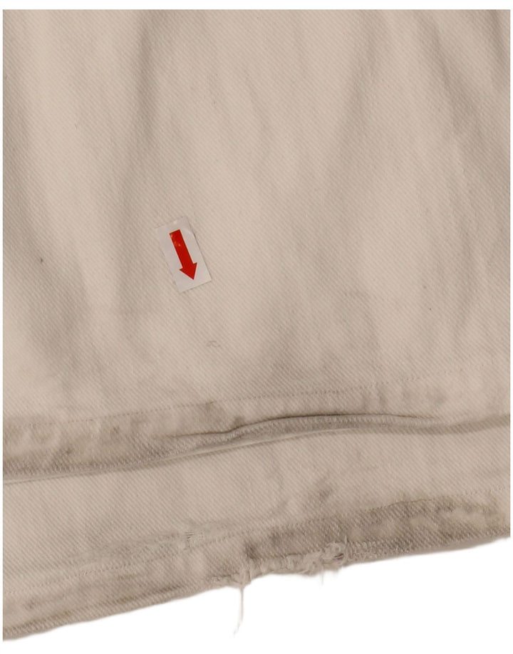 GAS Męskie luźne dżinsy średnie W32 L29 Biała bawełna