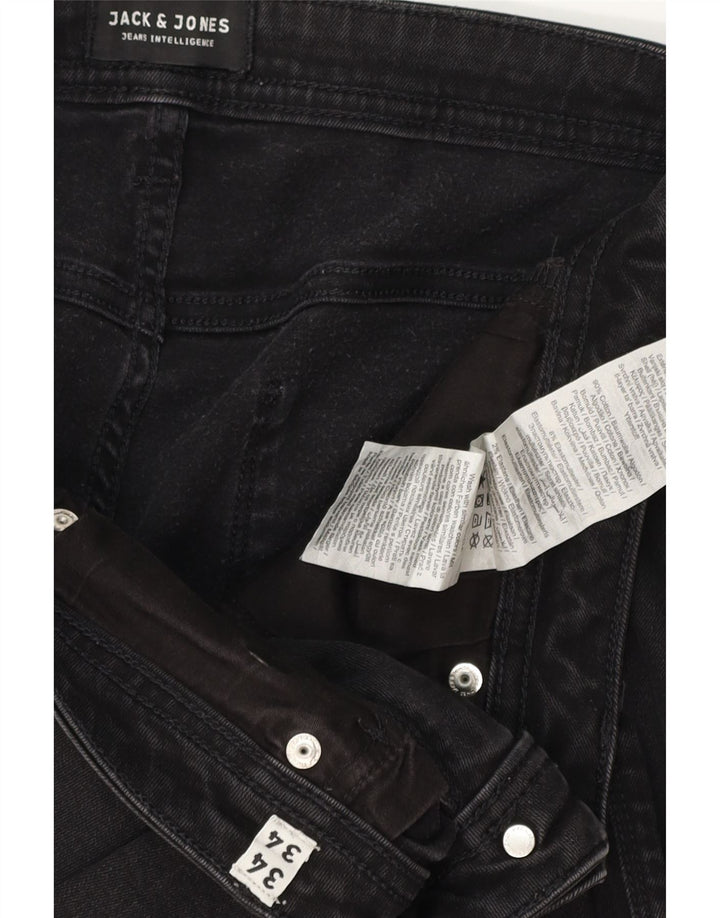Męskie jeansy Jack & Jones GLENN Slim W34 L34 Czarne bawełniane