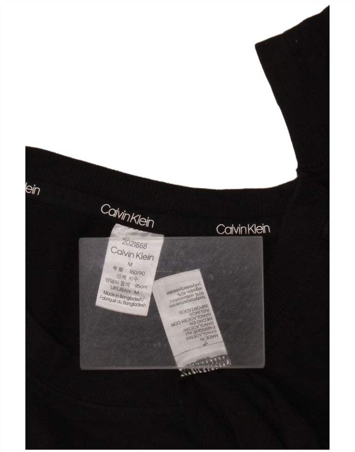 Damski sweter CALVIN KLEIN z grafiką UK 14, średni czarny, bawełniany