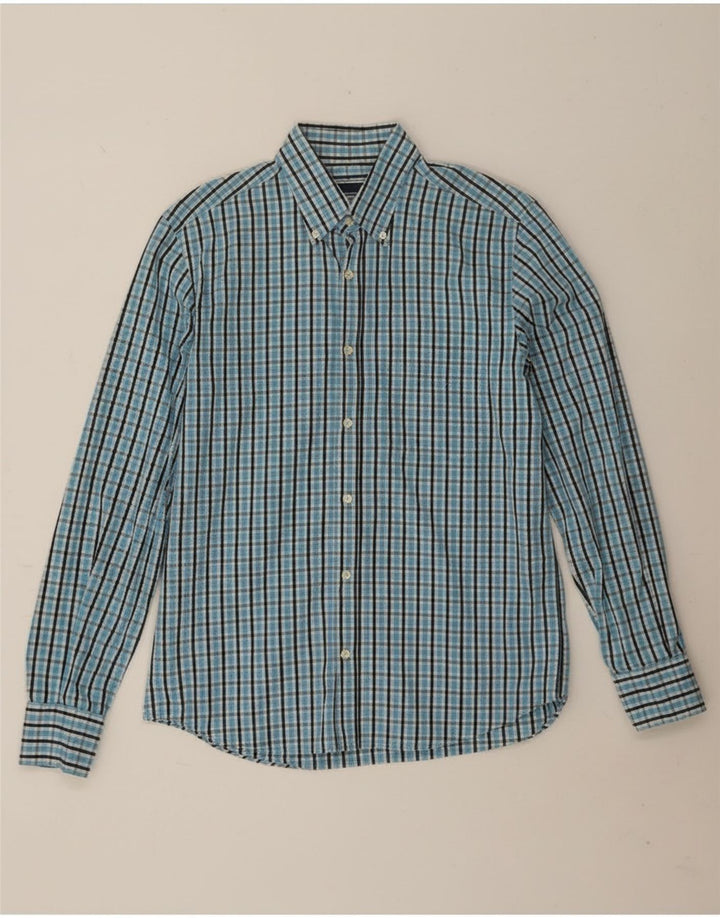 Koszula męska Sergio Tacchini, bawełniana, w średnią niebieską kratkę