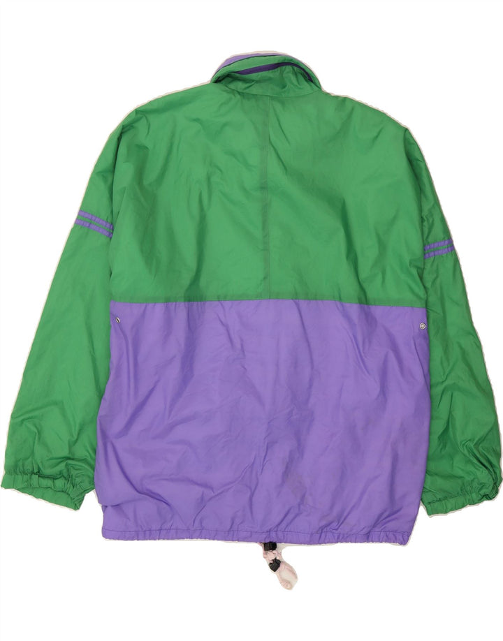 MARCEL CLAIR Mens Unisex Rain Jacket EU 48/50 Medium Green Colourblock Vintage Marcel Clair and Second-Hand Marcel Clair from Messina Hembry 
