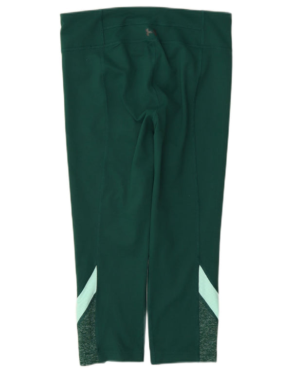 Damskie legginsy Capri Under Armour UK 10, małe, zielone, poliestrowe