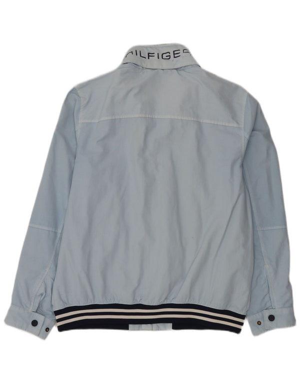 Męska kurtka bomber z kapturem Tommy Hilfiger UK 40 w duże niebieskie paski