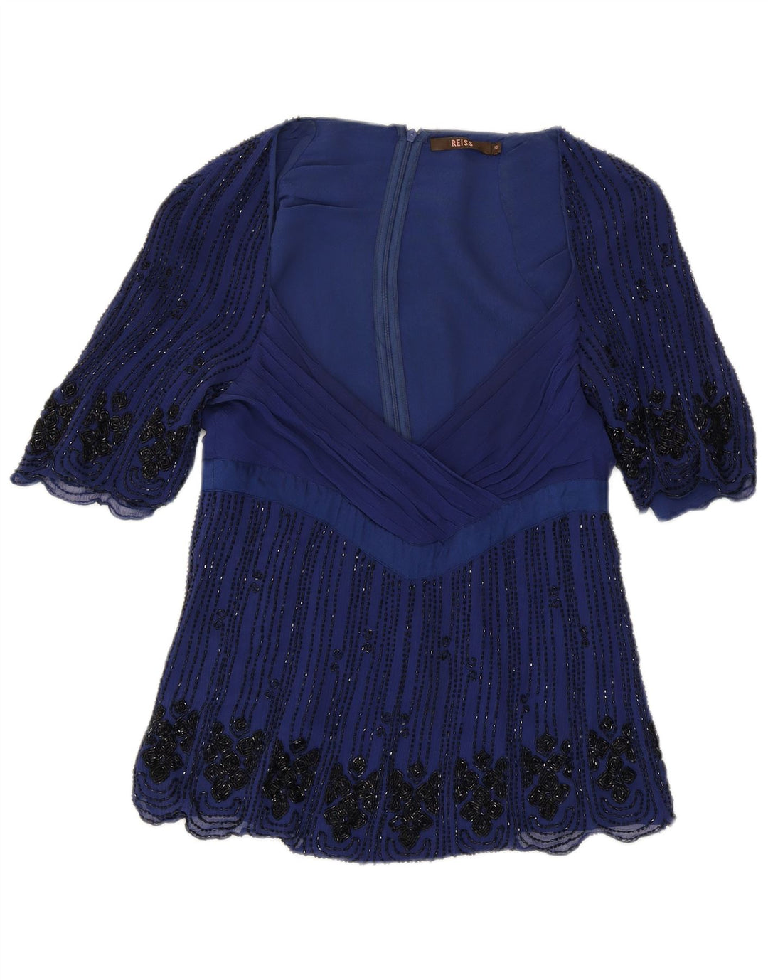 Bluzka damska REISS Top UK 10 Small Blue Silk
