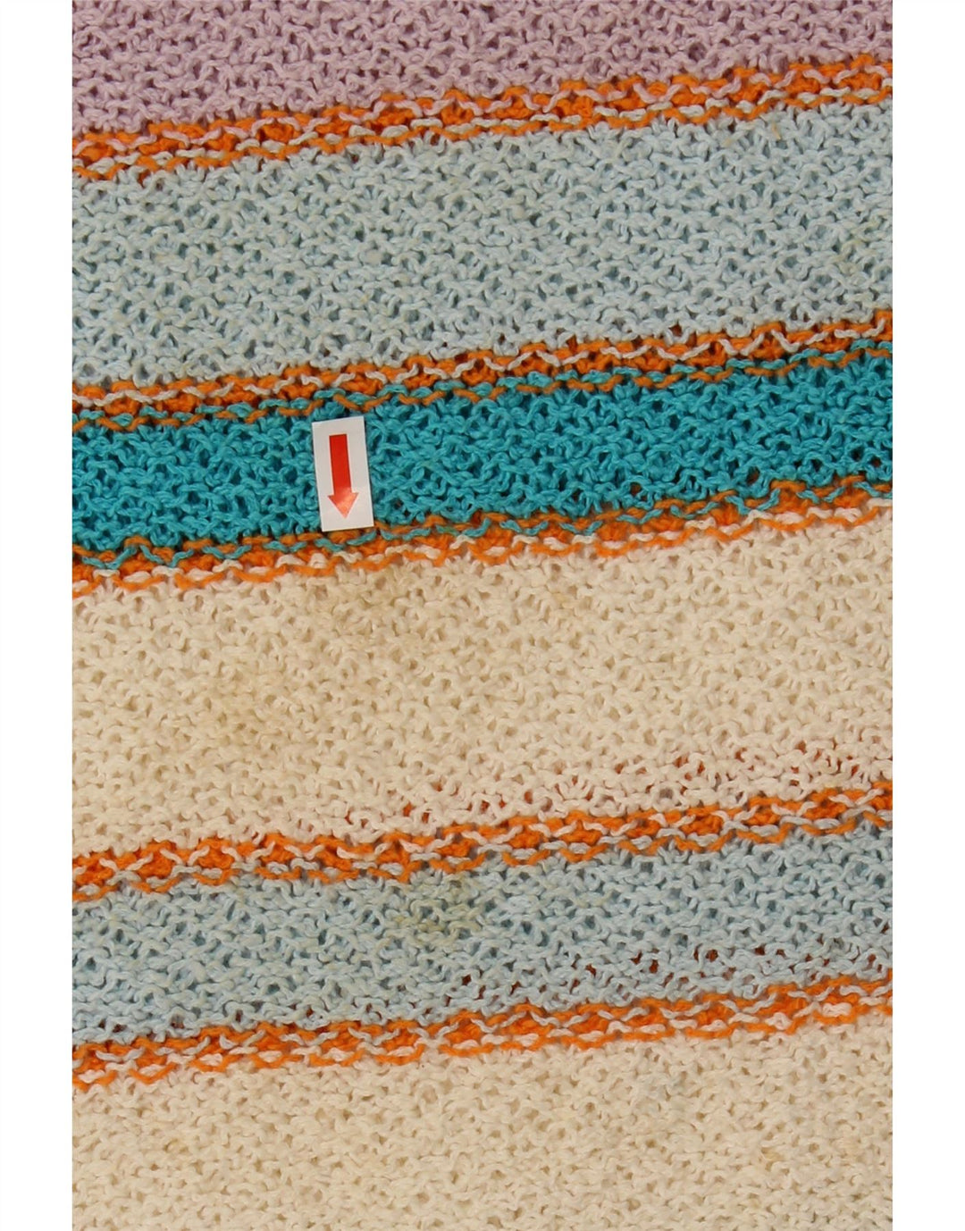 Damski podkoszulek VINTAGE z kamizelką UK 14, duża, bawełniana w kolorowe paski