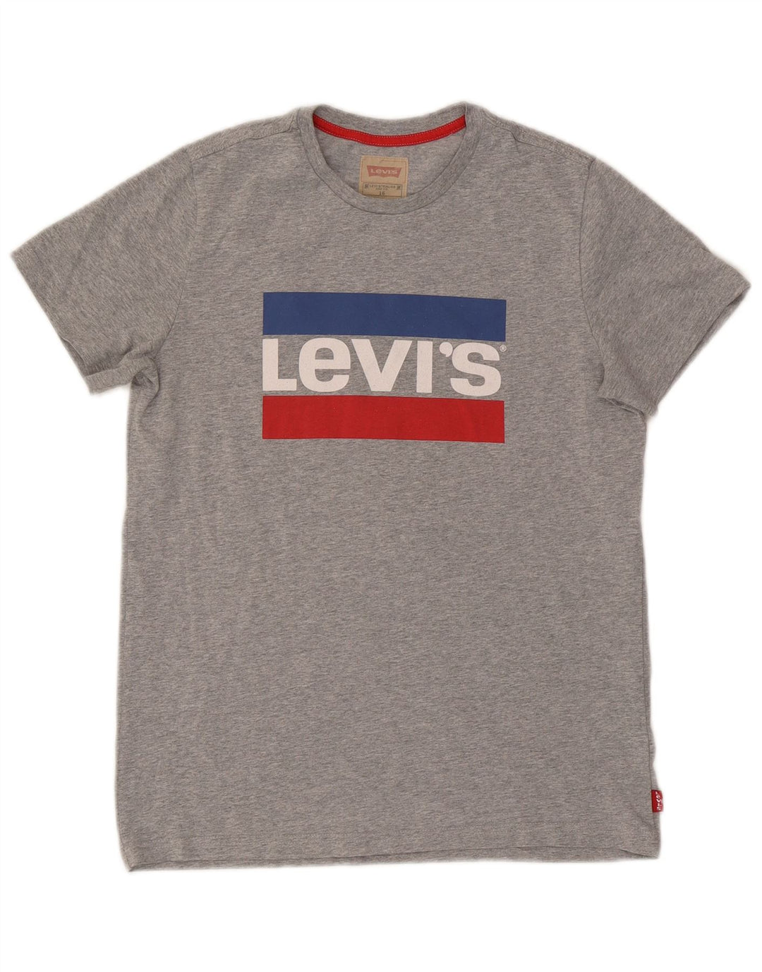 Chłopięcy T-shirt z grafiką Levi's 15-16 lat, szary, nakrapiany