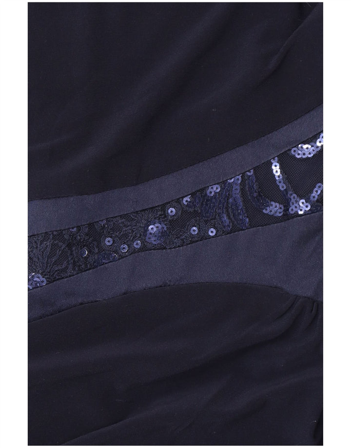 RALPH LAUREN Damska sukienka płaszczowa bez rękawów US 4, mała, granatowa, z poliestru