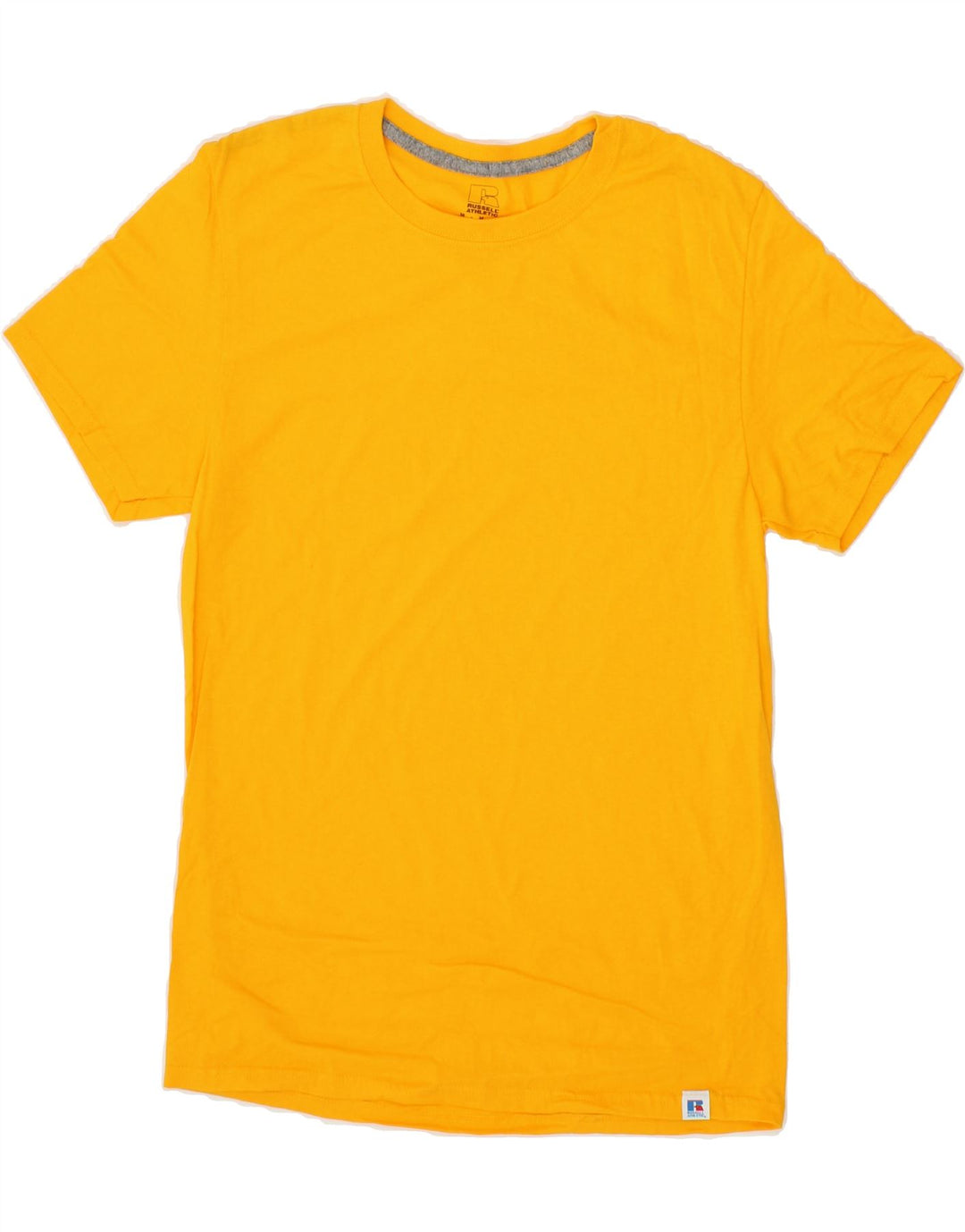 RUSSELL ATHLETIC Mens T-Shirt Top Medium Yellow Cotton Vintage Russell Athletic and Second-Hand Russell Athletic from Messina Hembry 
