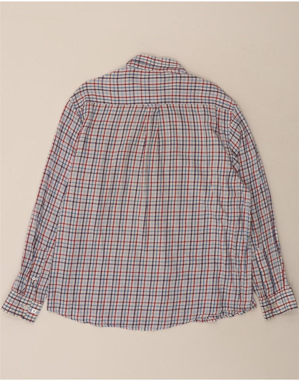 JAMES PRINGLE Męska koszula flanelowa w dużą niebieską kratę, bawełniana