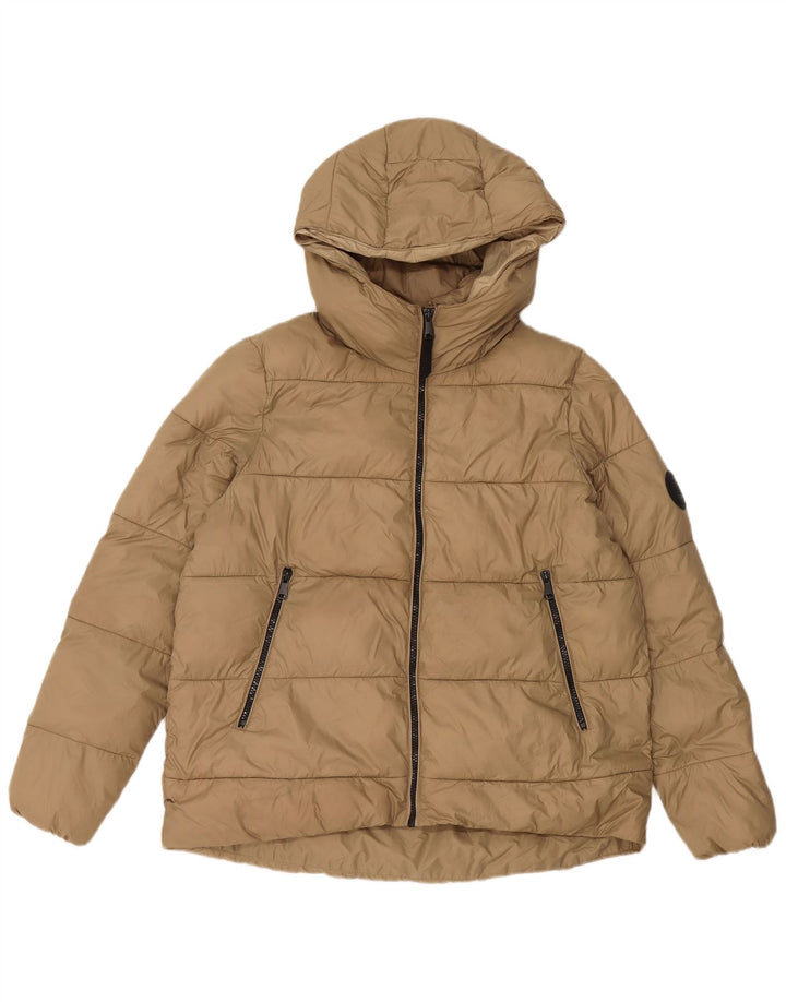 Męska ocieplana kurtka z kapturem Zara UK 36 Small Beige