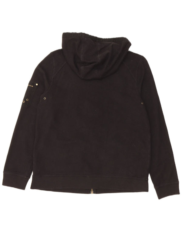 Damski sweter z kapturem i zamkiem Ralph Lauren UK 10, mały, czarny, bawełniany
