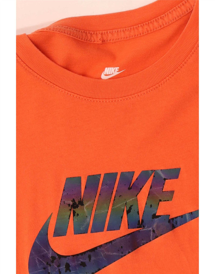 Męski T-shirt Nike z grafiką, średni pomarańczowy, bawełniany
