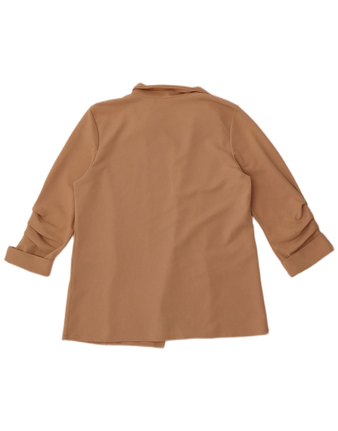 Damska marynarka Quiz z rękawami 3/4 i otwartymi, UK 12, średni beżowy poliester