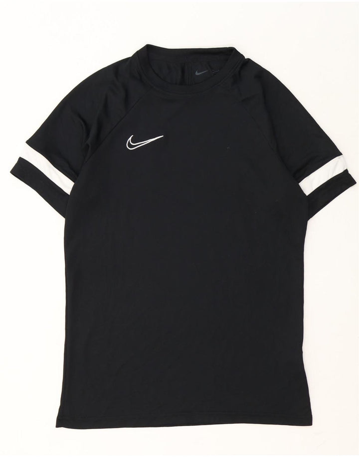 Męski T-shirt Nike Dri Fit Top, średni czarny poliester z blokami kolorów