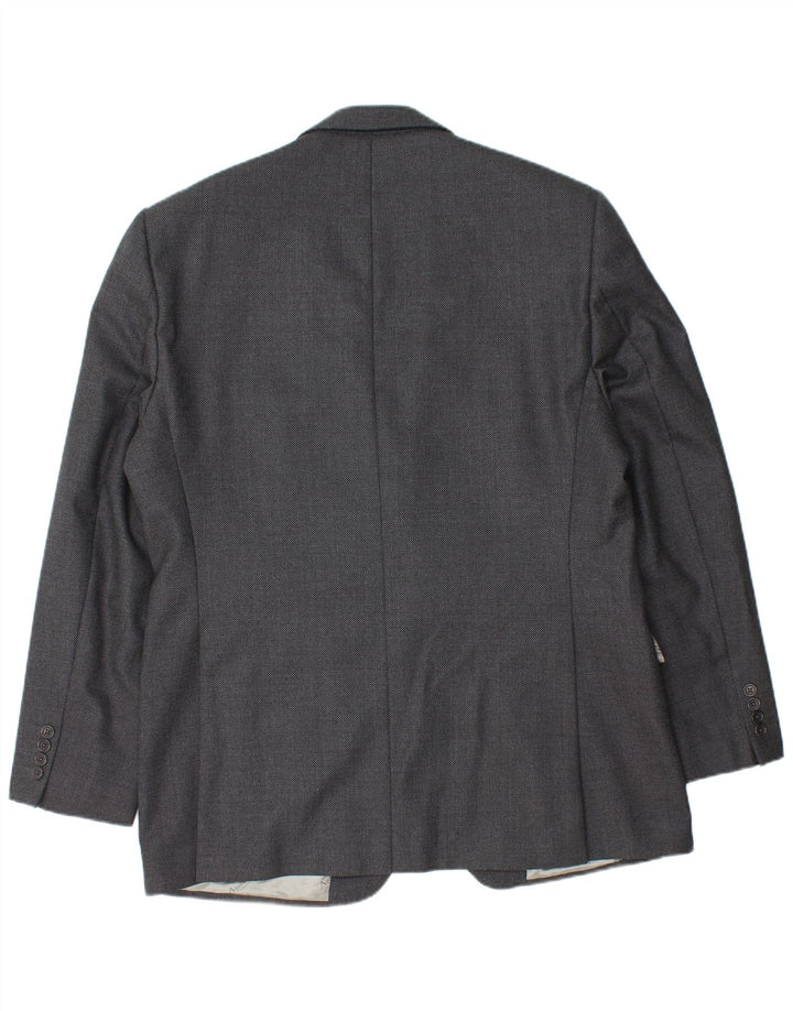 Męska marynarka zapinana na 2 guziki Aquascutum UK 46 3XL Szara wełna