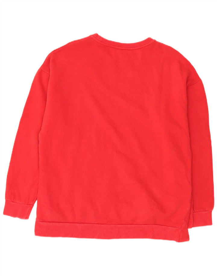 Męski sweter z grafiką oversize Fila UK 12, średni czerwony, bawełniany