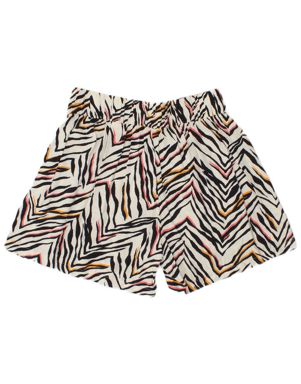 Marks & Spencer Damskie spodenki codzienne UK 8 Small W28 Biały nadruk zwierzęcy