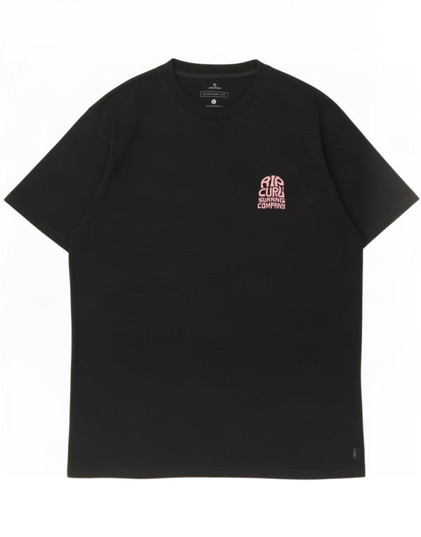 T-shirt męski Rip Curl o standardowym kroju, duży, czarny, bawełniany