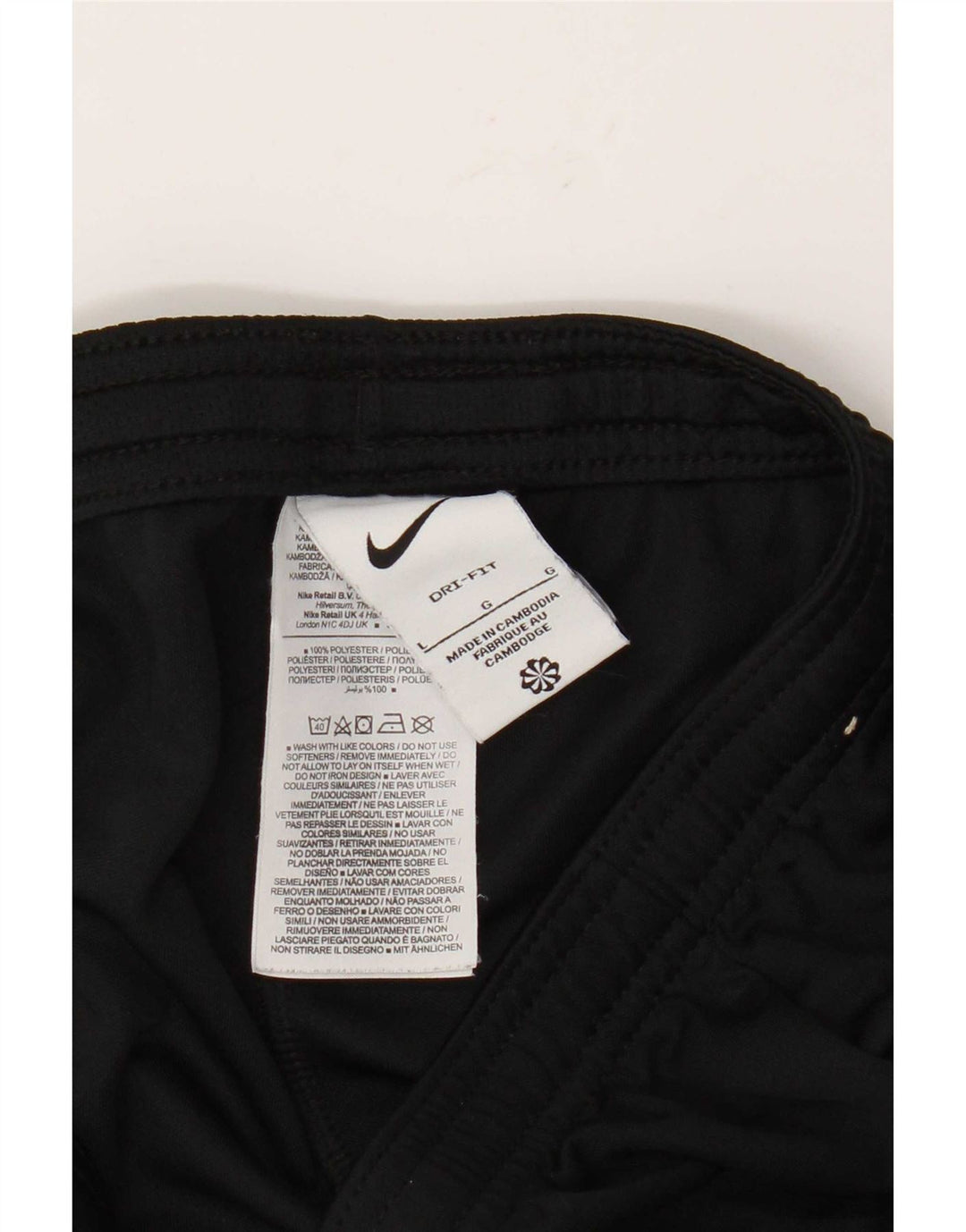 Męskie spodenki sportowe Nike Dri Fit, duży czarny poliester z blokami kolorów