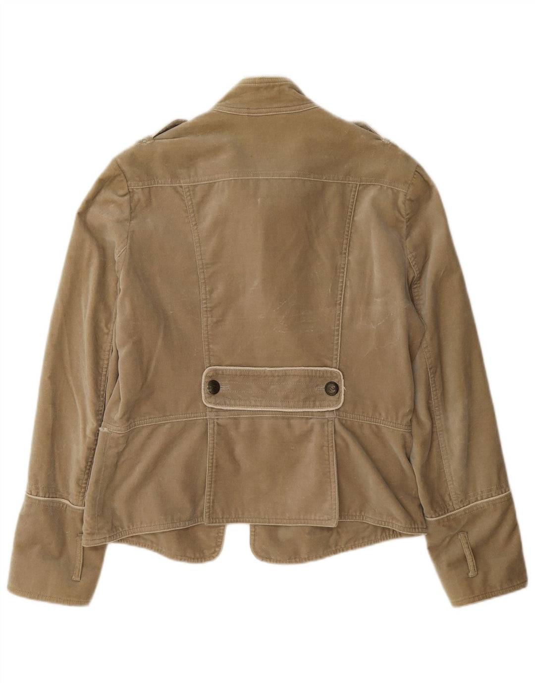 Damska marynarka wojskowa Massimo Dutti z podwójnymi piersiami, UK 18 XL, beżowa