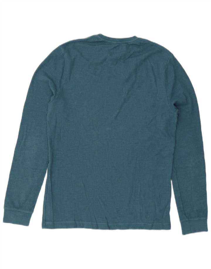 Jack Wills Męski top z długim rękawem, mały, niebieski, bawełniany