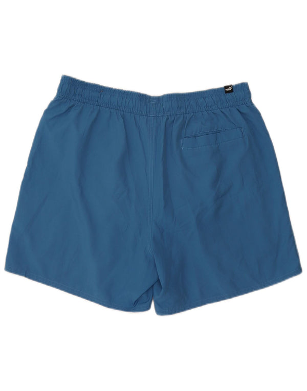 Męskie spodenki kąpielowe Puma z grafiką, duże, niebieskie, z poliestru