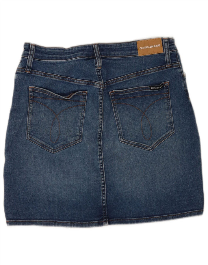 Damska spódnica dżinsowa Calvin Klein w trudnej sytuacji Mini W31 Średnioniebieska bawełna