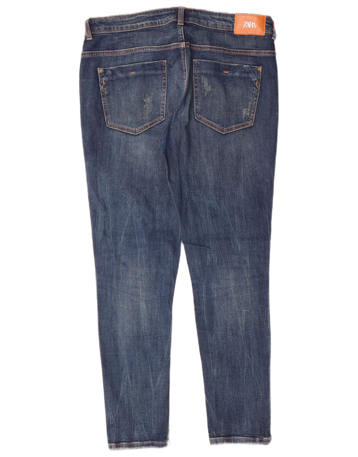 Dżinsy damskie Zara EU 42 Large W32 L28 Niebieskie bawełniane klasyczne