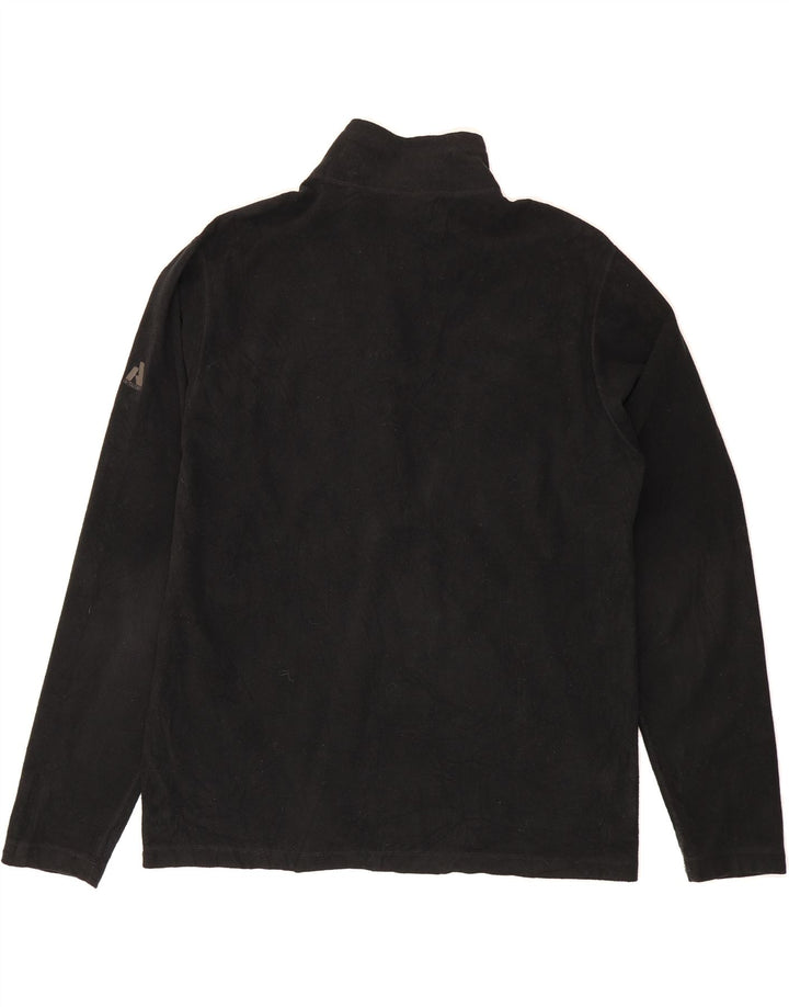 EDDIE BAUER Mens Zip Neck Fleece Jumper Large Black Vintage Eddie Bauer and Second-Hand Eddie Bauer from Messina Hembry 
