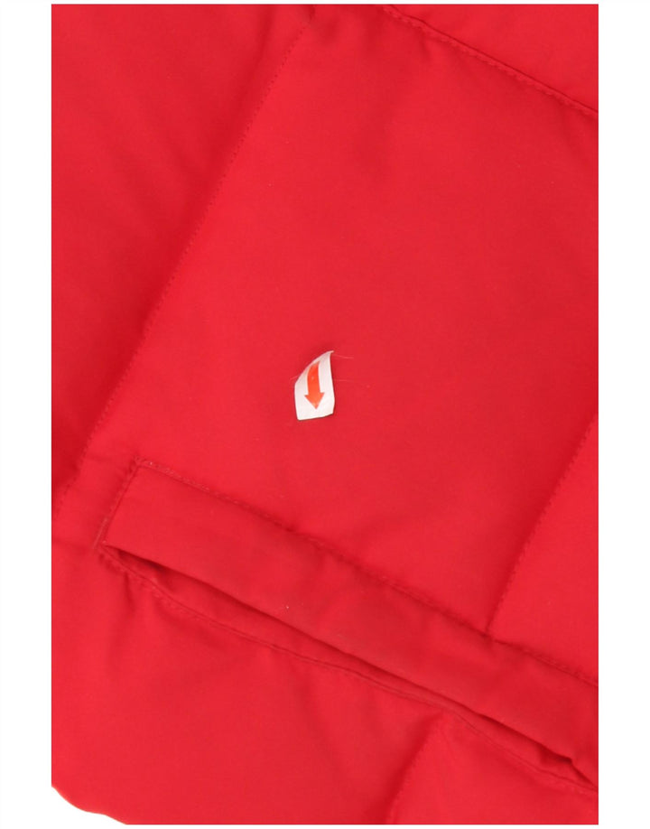ELLESSE Womens Padded Gilet UK 12 Medium  Red Polyester