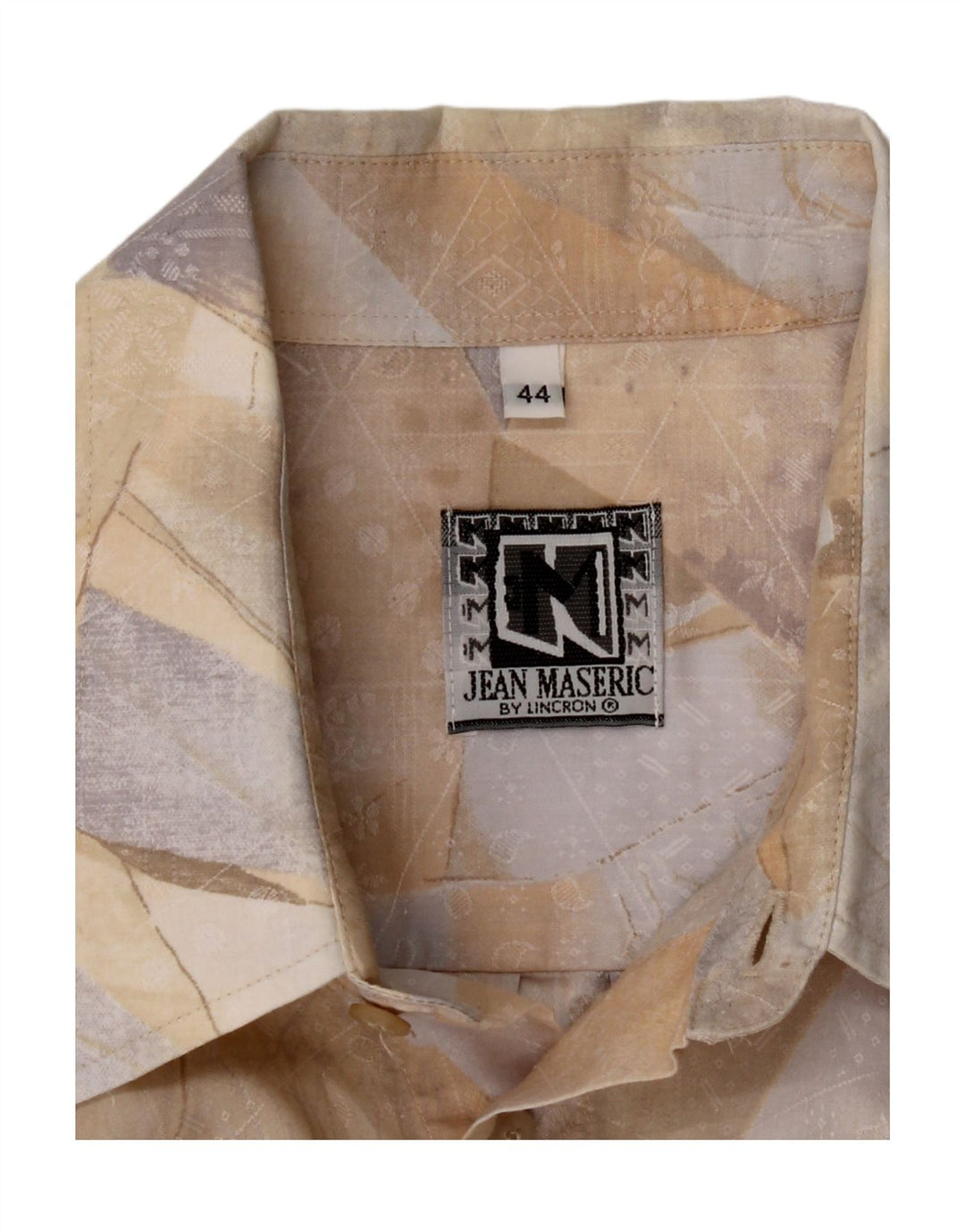 VINTAGE Mens Abstract Pattern Shirt Size 44 XL Yellow Vintage Vintage and Second-Hand Vintage from Messina Hembry 