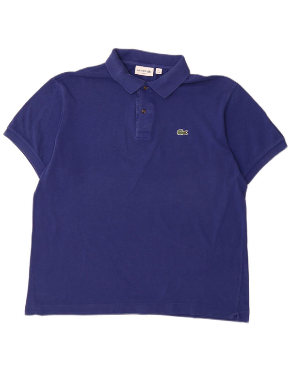 Męska koszulka polo Lacoste o klasycznym kroju, rozmiar 6 XL, niebieska, bawełniana