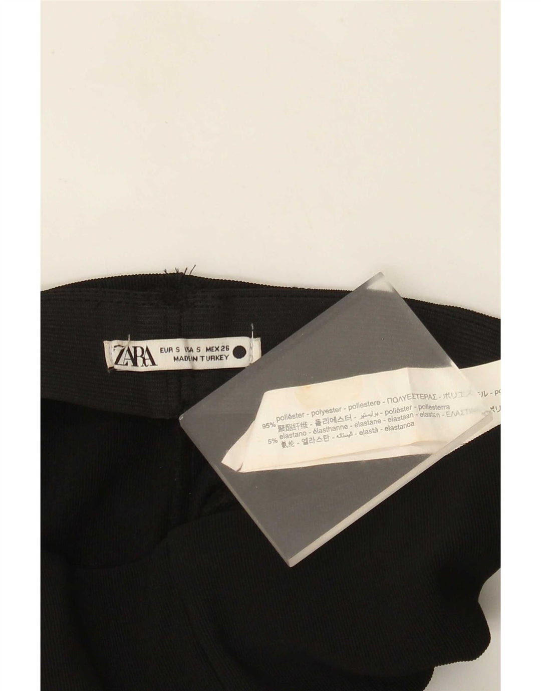 Spodnie damskie Zara Flare, małe, W26 L32, czarne, poliestrowe