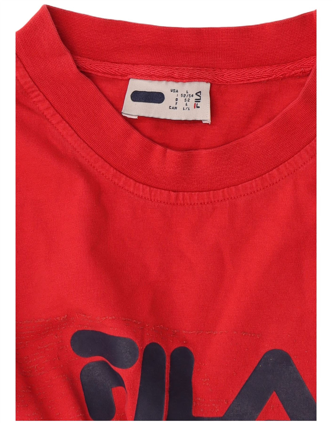Męski T-shirt Fila z grafiką, duży, czerwony